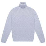 Maglione collo alto misto lana 44 / CELESTE