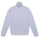 Maglione collo alto misto lana 44 / CELESTE