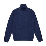 Maglione collo alto misto lana 44 / BLU