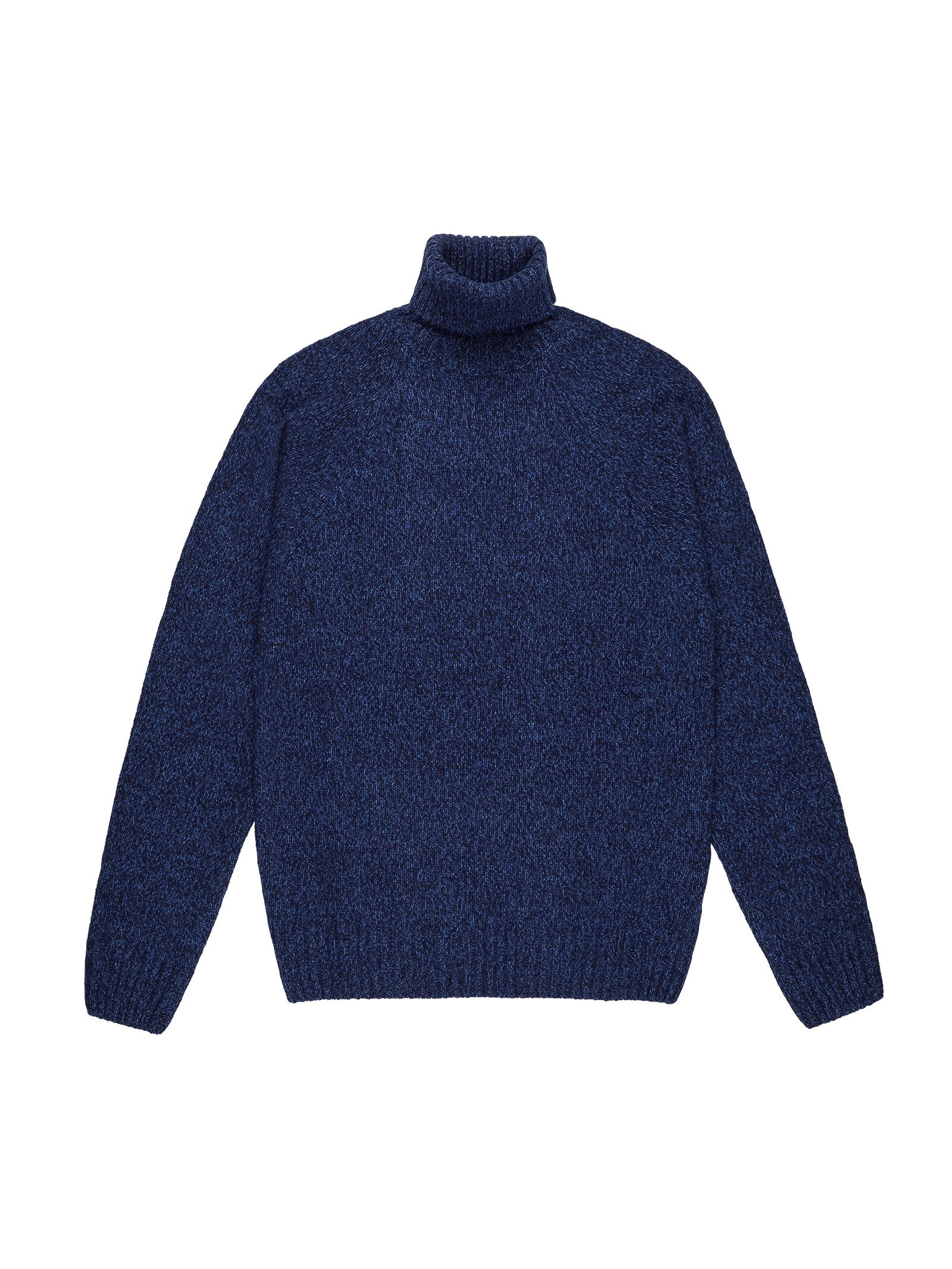 Maglione collo alto misto lana 44 / BLU