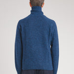 Maglione collo alto misto lana 44 / BLU