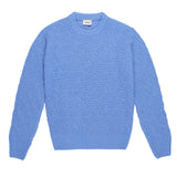 Maglione girocollo misto lana 44 / AZZURRO