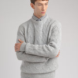 Maglione girocollo misto lana 44 / GRIGIO