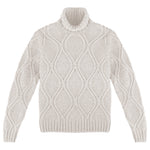 Maglione collo alto misto lana 44 / BIANCO