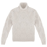 Maglione collo alto misto lana 44 / BIANCO