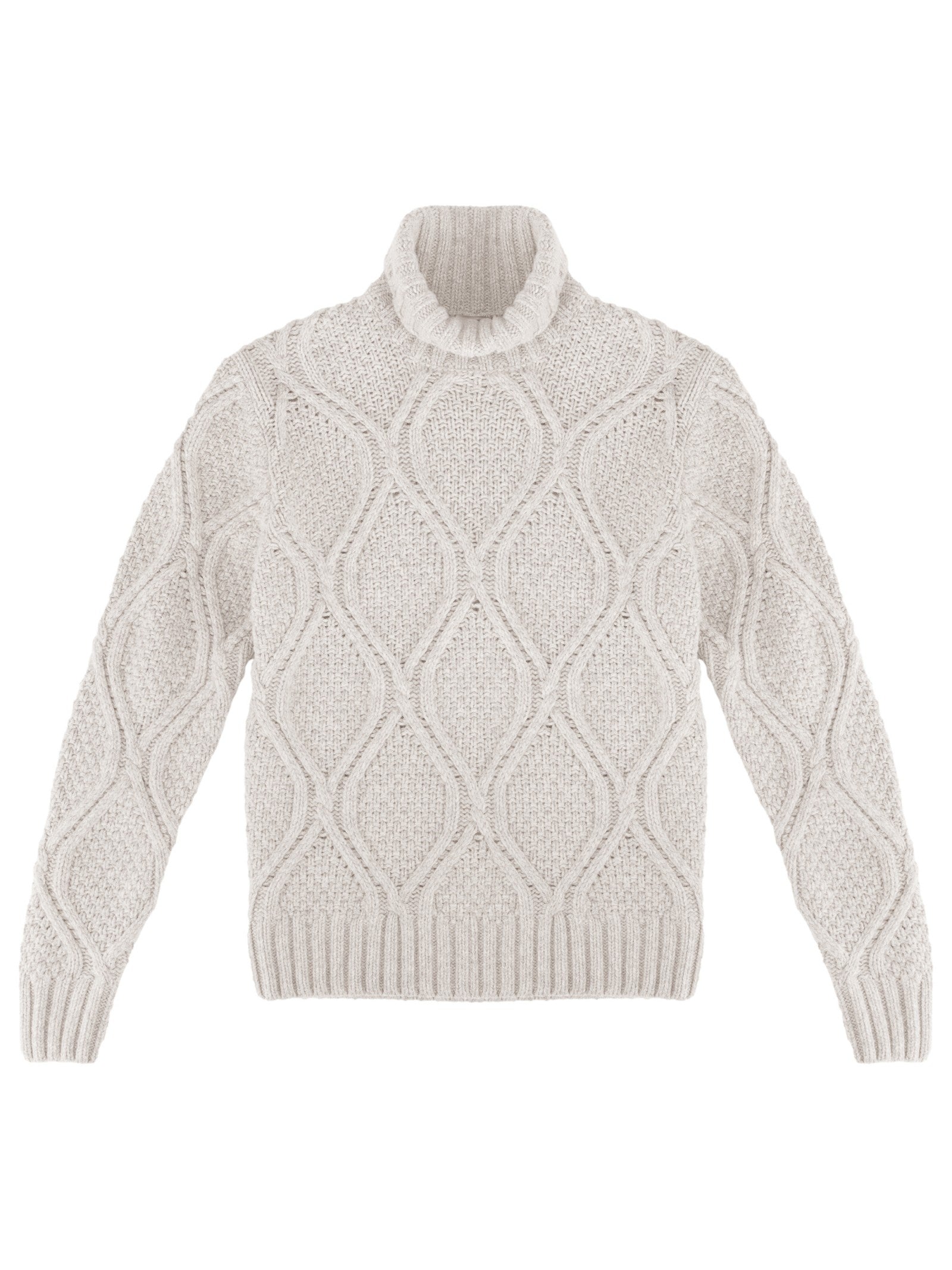 Maglione collo alto misto lana 44 / BIANCO