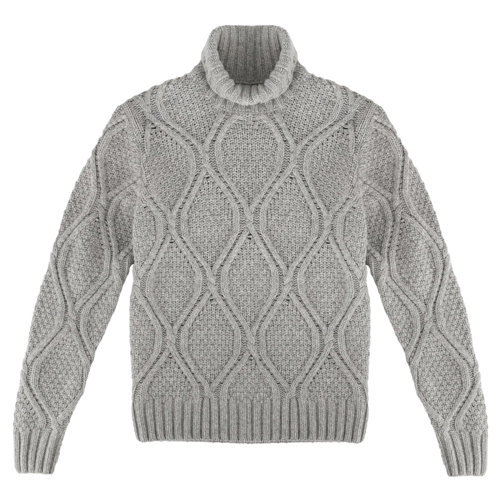 Maglione collo alto misto lana 44 / GRIGIO