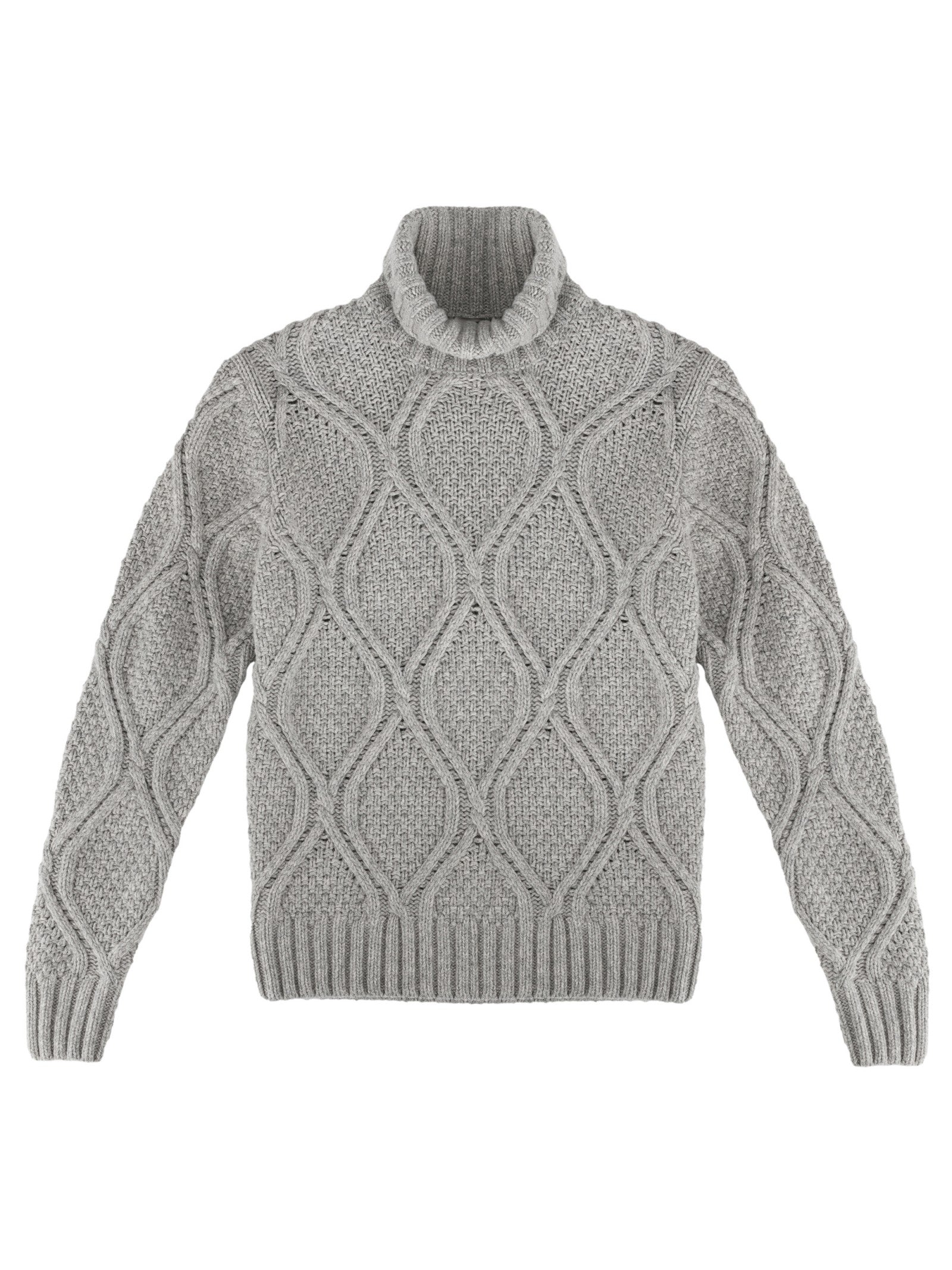 Maglione collo alto misto lana 44 / GRIGIO