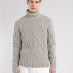 Maglione collo alto misto lana 44 / GRIGIO