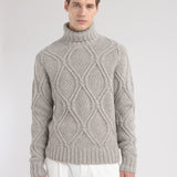 Maglione collo alto misto lana 44 / GRIGIO