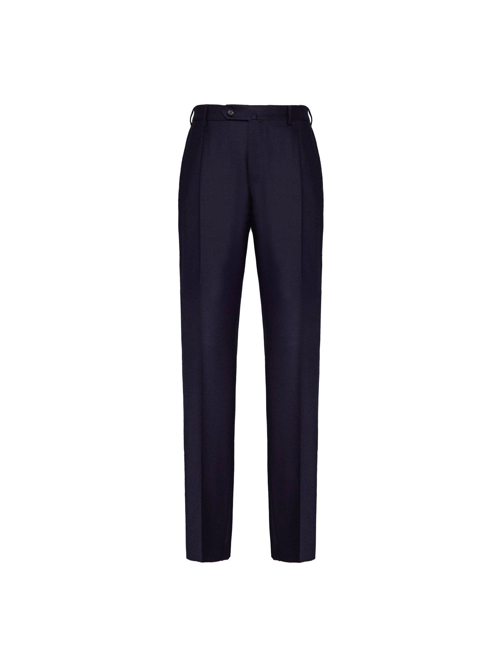 Pantalone pinces flanella di lana stretch 44 / BLU