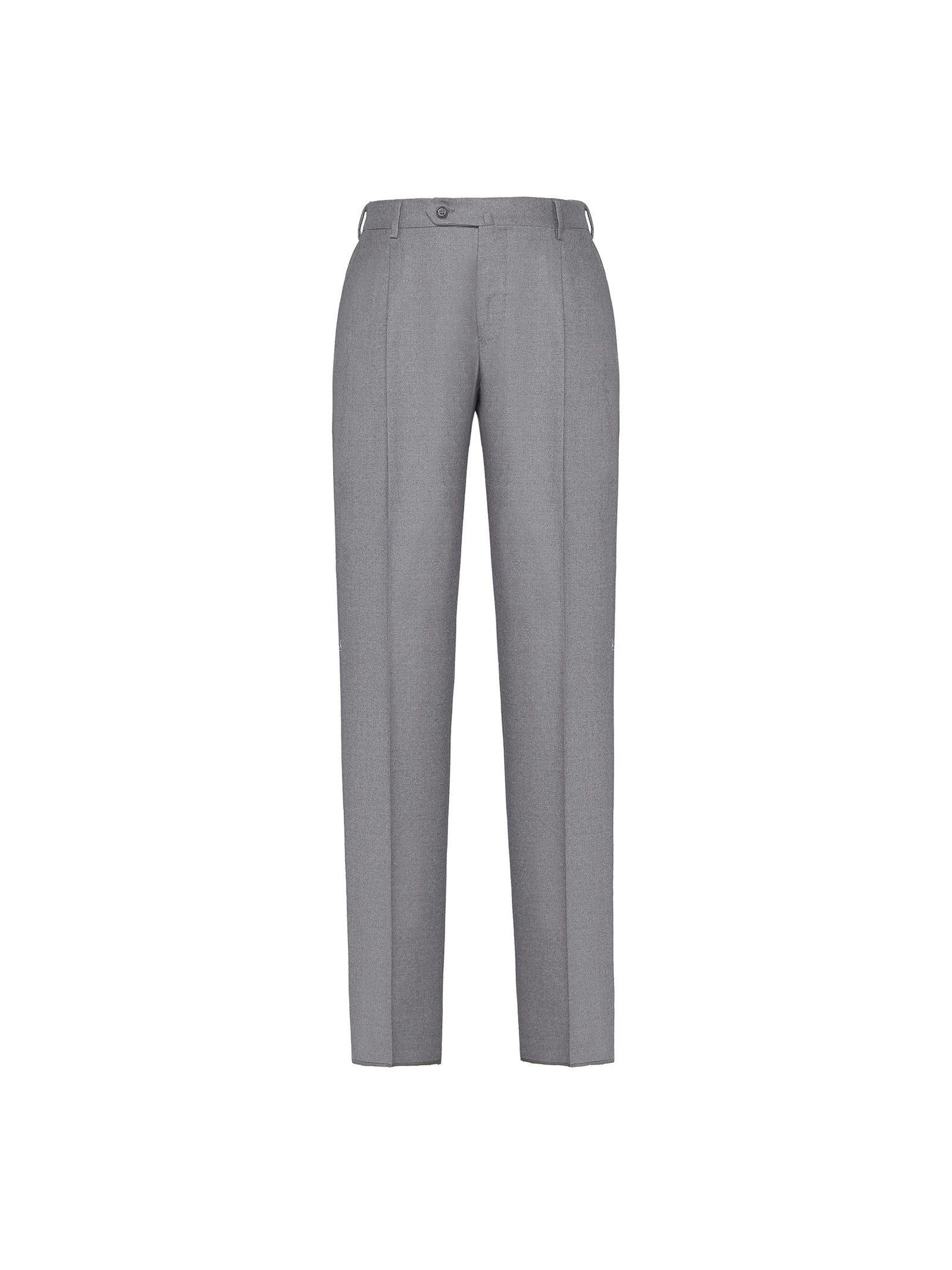 Pantalone pinces flanella di lana stretch 44 / GRIGIO