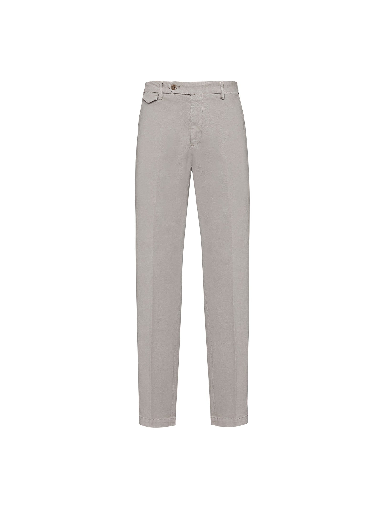 Pantalone slim gabardina di cotone stretch 44 / BEIGE