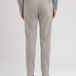 Pantalone slim gabardina di cotone stretch 44 / BEIGE