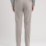 Pantalone slim gabardina di cotone stretch 44 / BEIGE