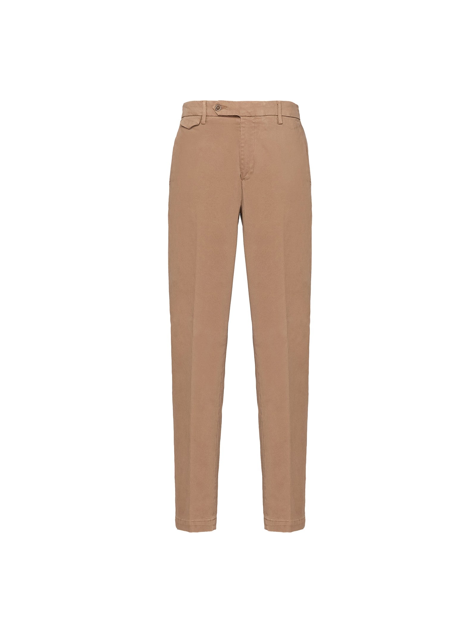 Pantalone slim gabardina di cotone stretch 44 / BEIGE