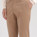 Pantalone slim gabardina di cotone stretch 44 / BEIGE