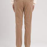 Pantalone slim gabardina di cotone stretch 44 / BEIGE