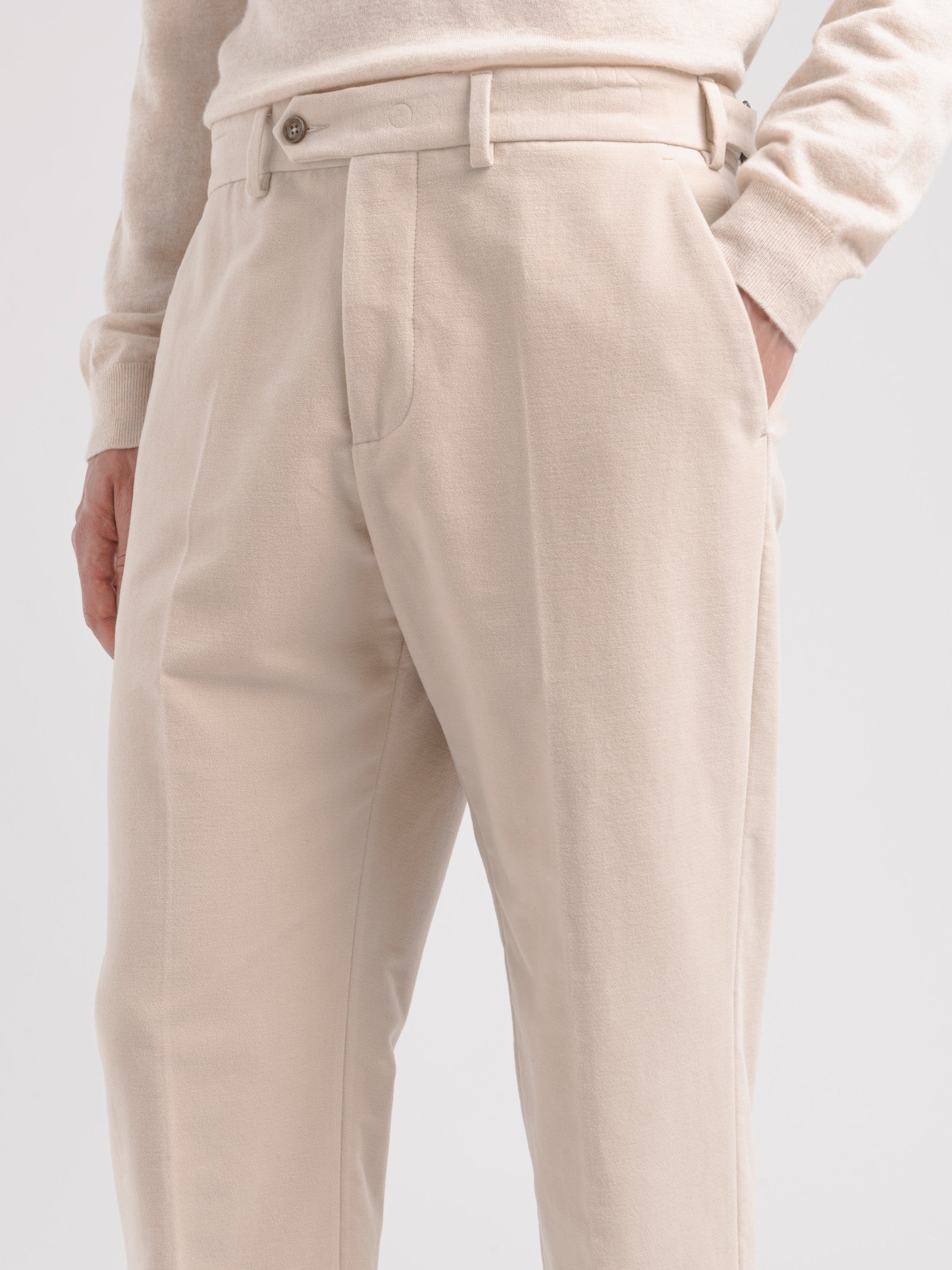 Pantalone wide fit fustagno di cotone stretch 44 / BEIGE