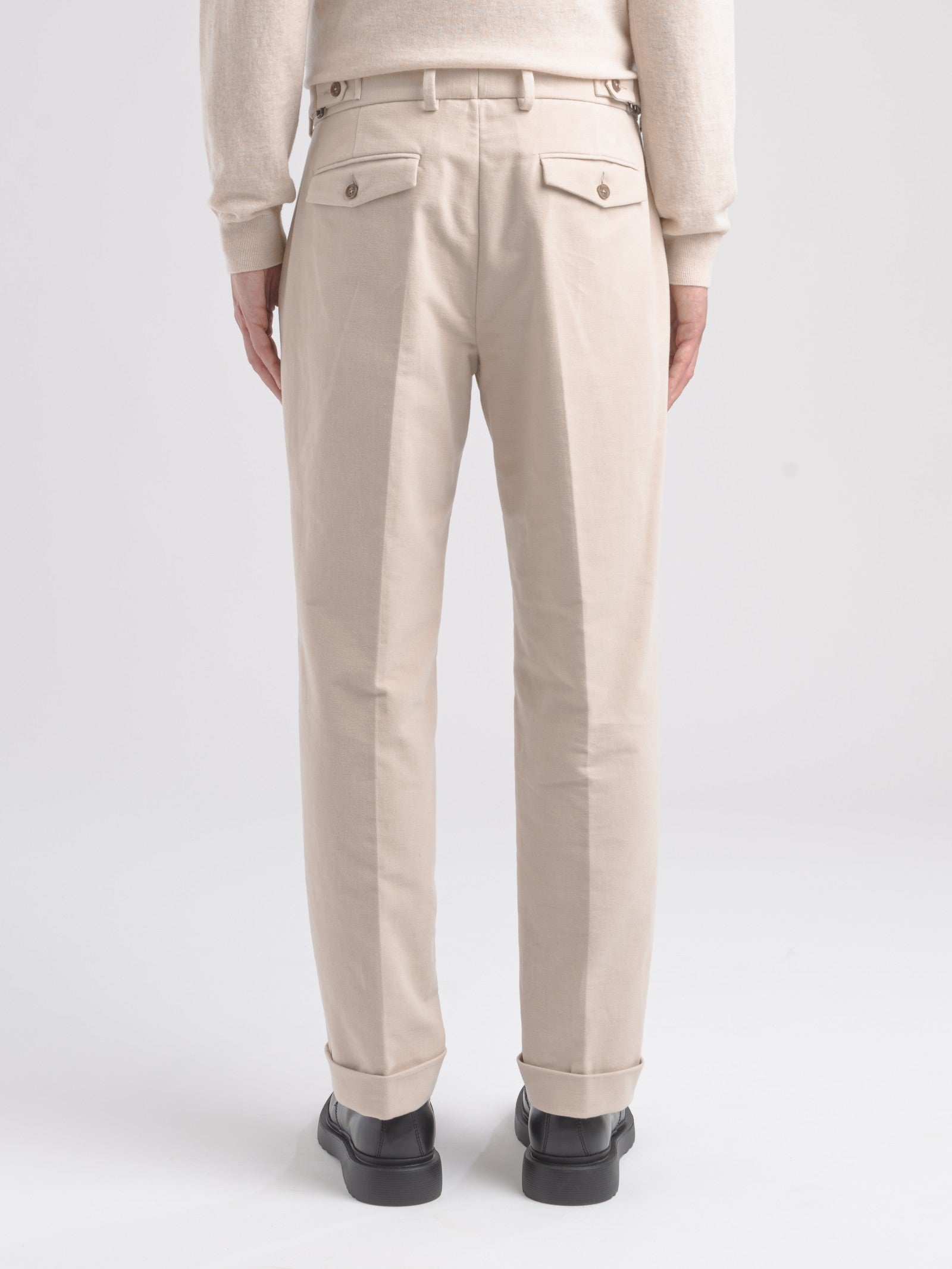 Pantalone wide fit fustagno di cotone stretch 44 / BEIGE