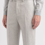 Pantalone wide fit resca misto lana stretch 44 / GRIGIO