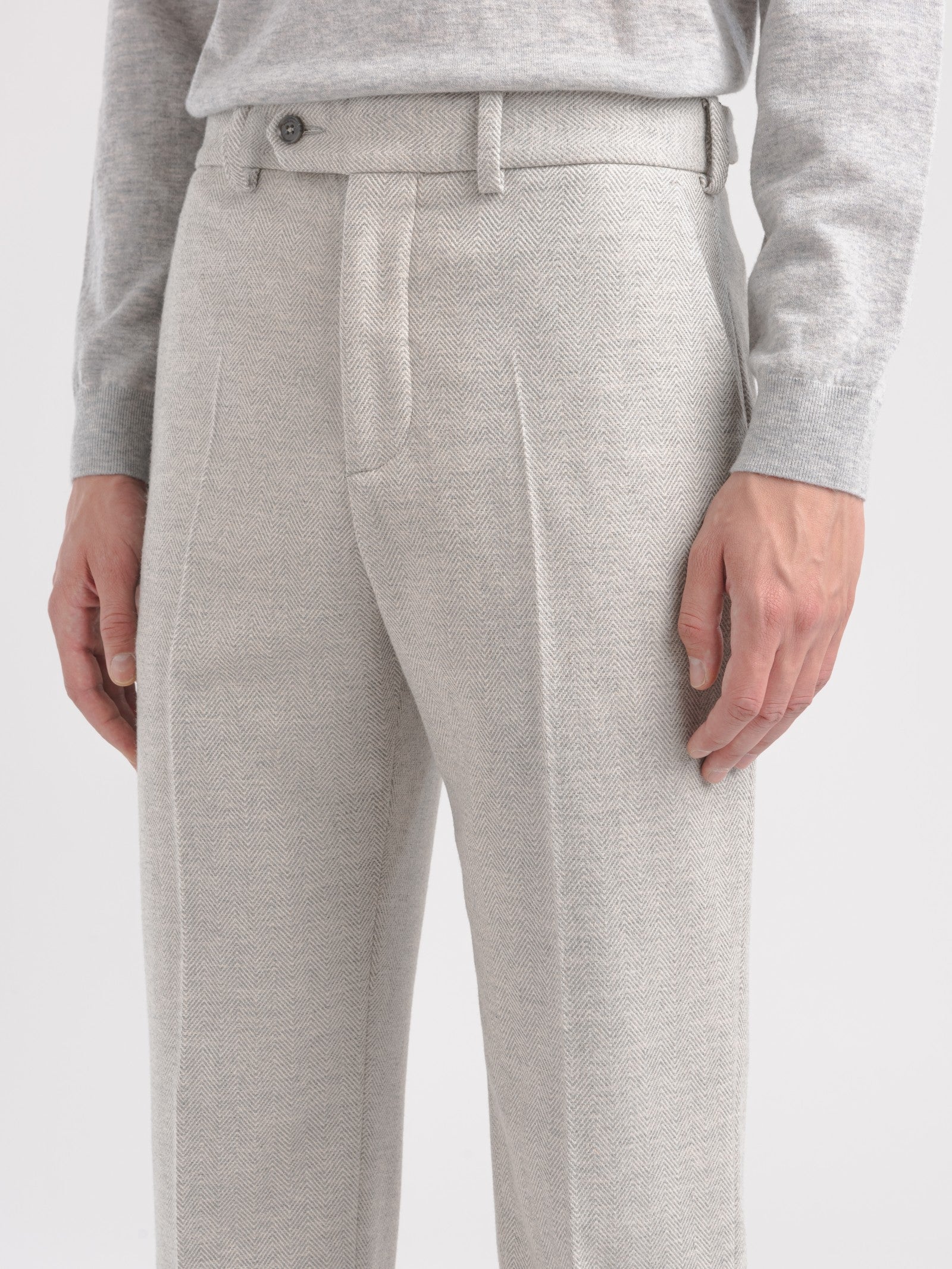 Pantalone wide fit resca misto lana stretch 44 / GRIGIO