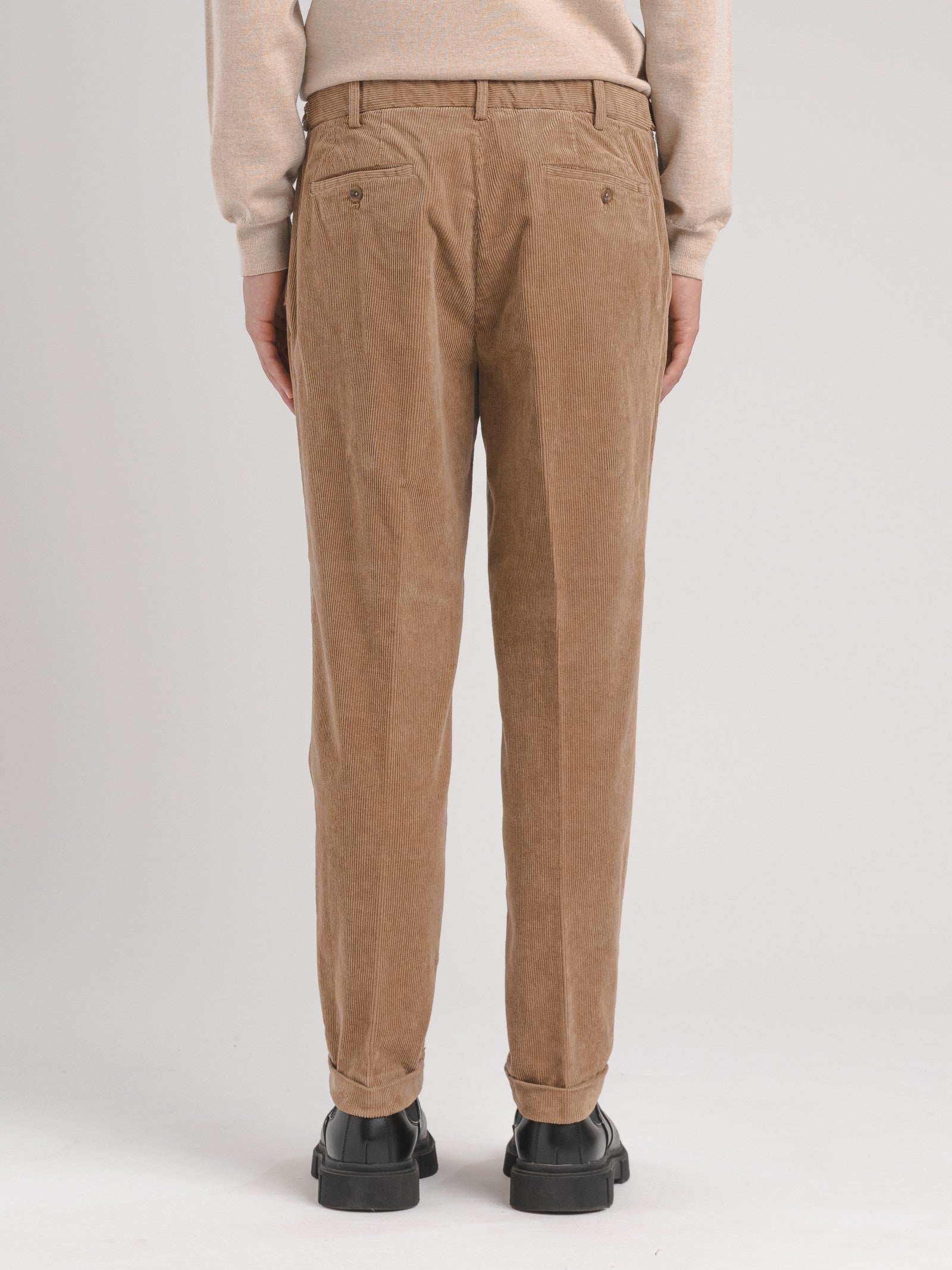 Pantalone tinto velluto a coste stretch 44 / BEIGE