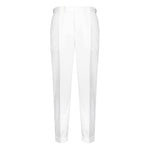 Pantalone pinces velluto a coste 44 / BIANCO