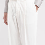 Pantalone pinces velluto a coste 44 / BIANCO