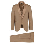 Abito in fresco di lana stretch 44 / BEIGE