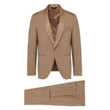 Abito in fresco di lana stretch 44 / BEIGE