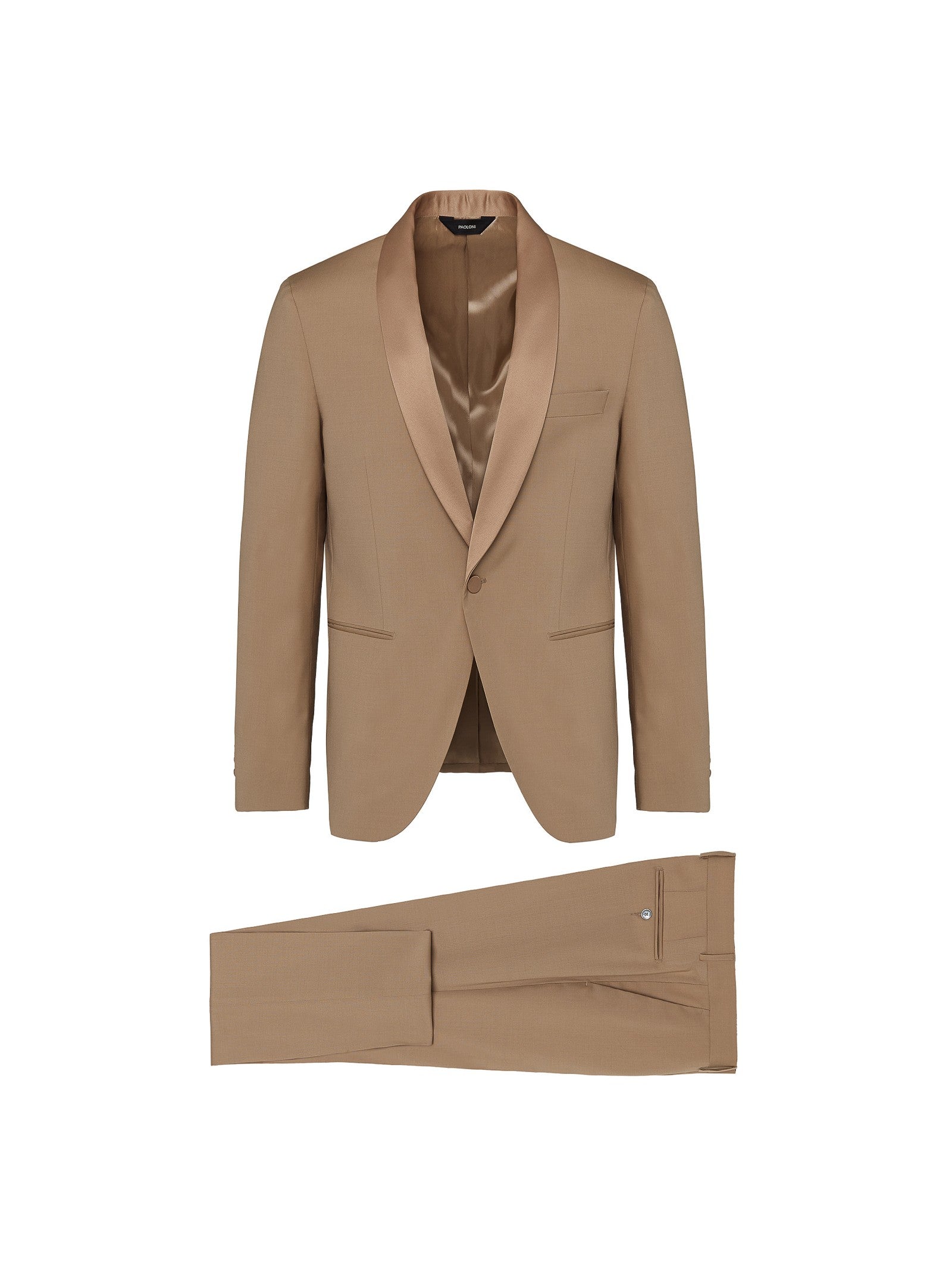 Abito in fresco di lana stretch 44 / BEIGE