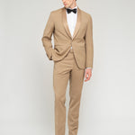 Abito in fresco di lana stretch 44 / BEIGE