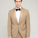 Abito in fresco di lana stretch 44 / BEIGE