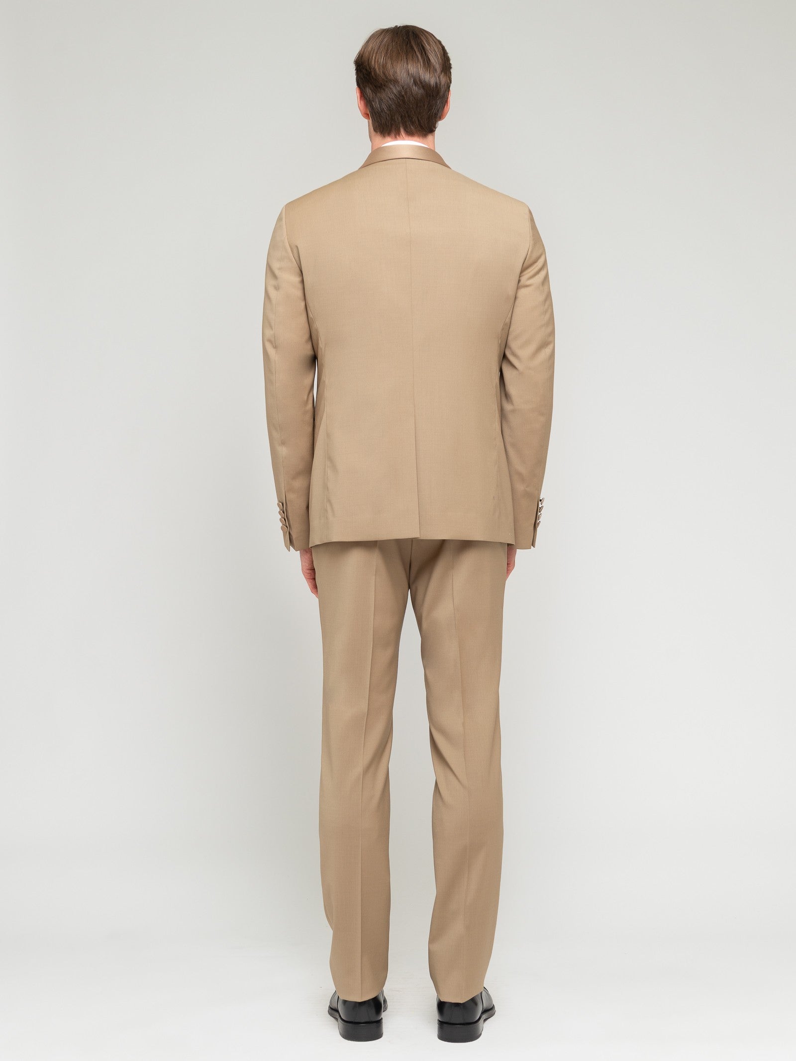 Abito in fresco di lana stretch 44 / BEIGE