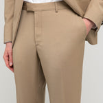 Abito in fresco di lana stretch 44 / BEIGE