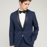 Abito in fresco di lana stretch 44 / BLU