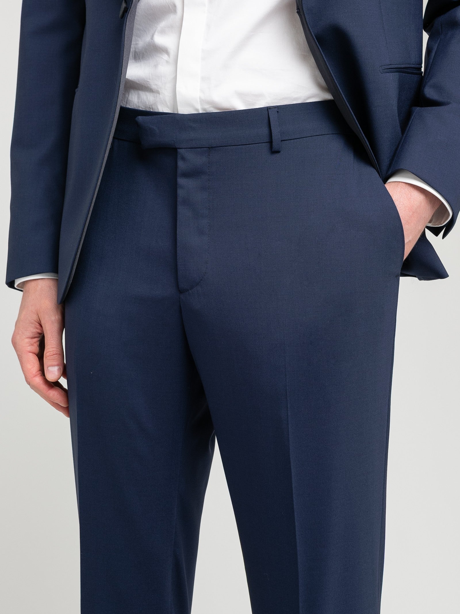 Abito in fresco di lana stretch 44 / BLU