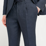 Abito decostruito in lino 44 / BLU