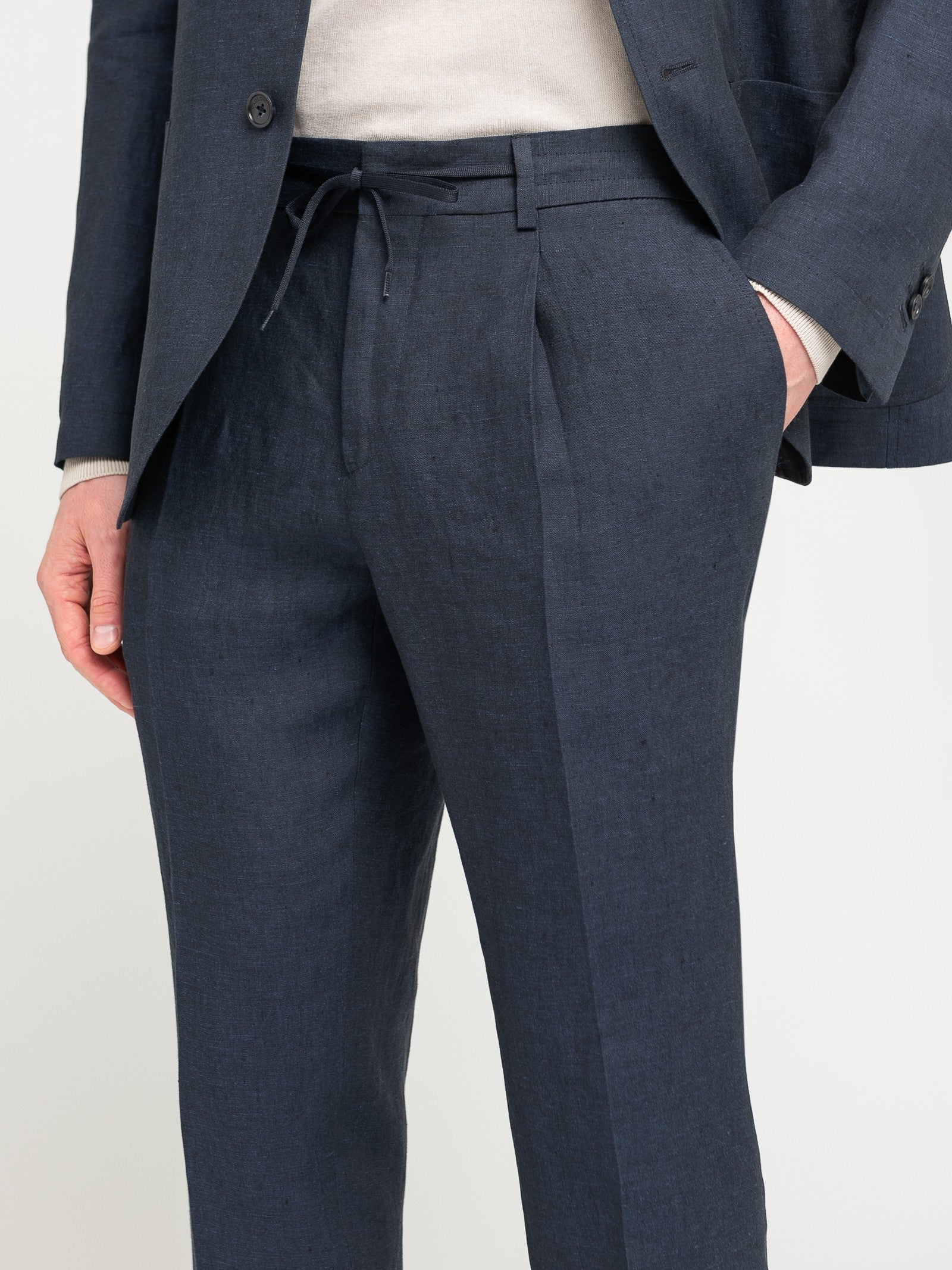 Abito decostruito in lino 44 / BLU