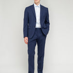 Abito in fresco di lana stretch 44 / BLU