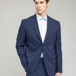 Abito in fresco di lana stretch 44 / BLU