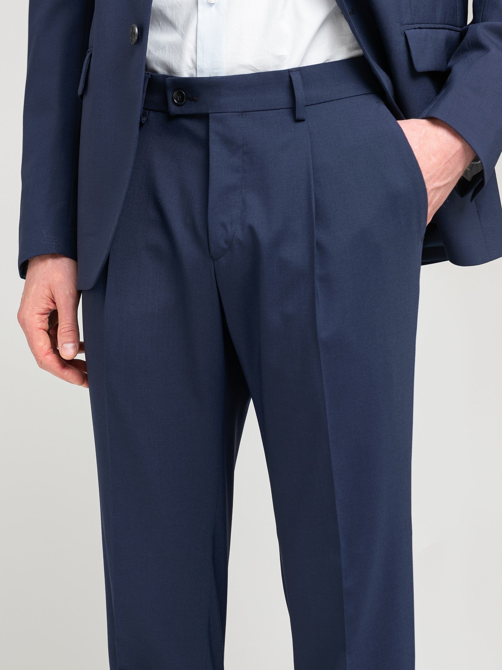 Abito in fresco di lana stretch 44 / BLU