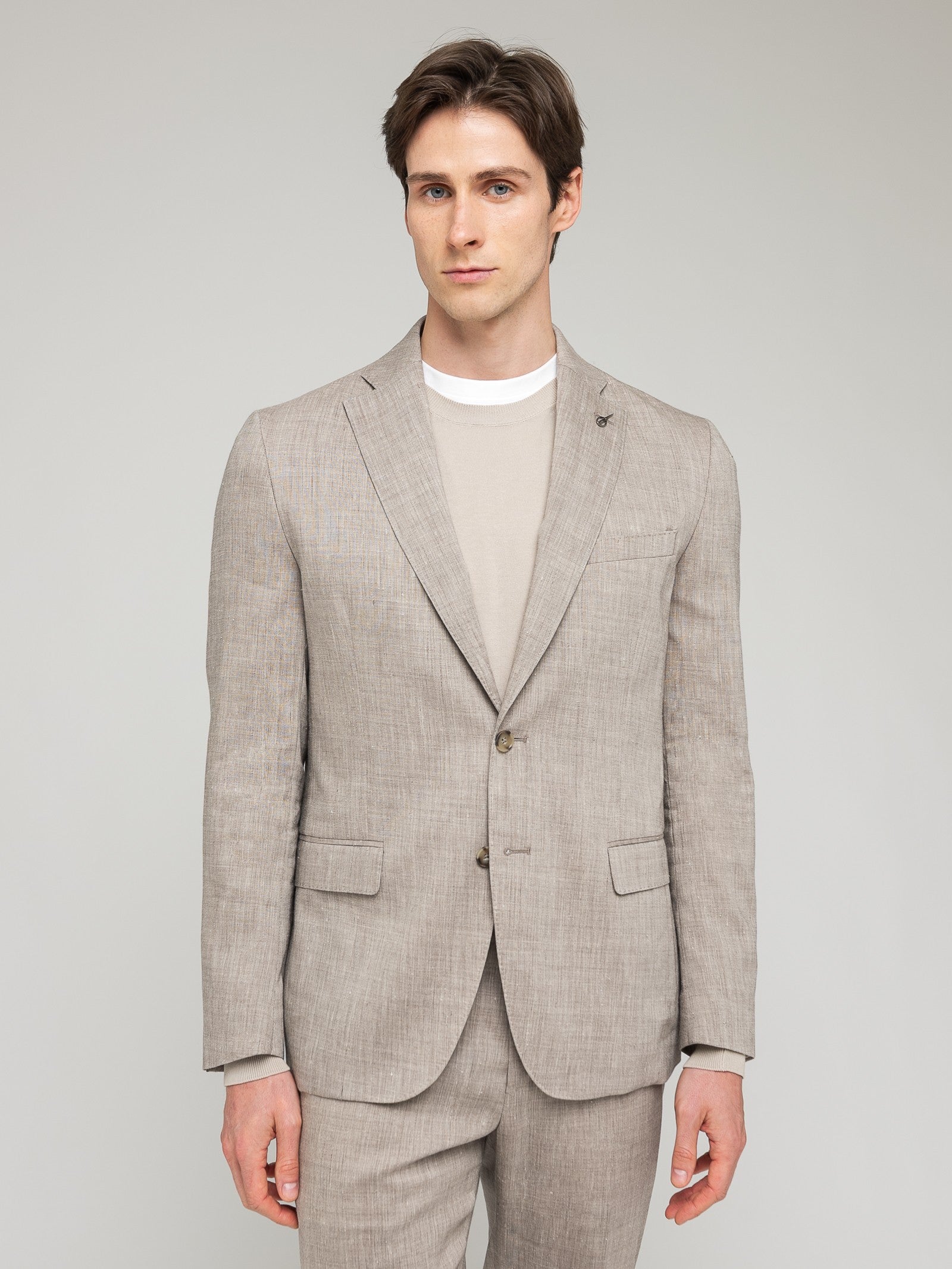 Abito in lana lino 44 / BEIGE