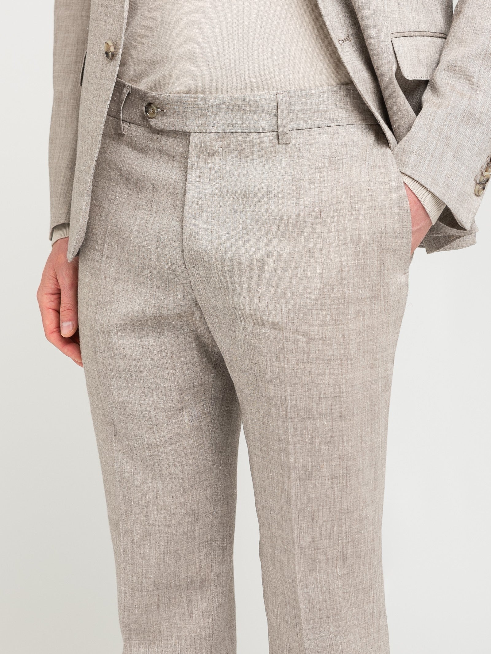 Abito in lana lino 44 / BEIGE