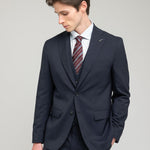 Abito con gilet fresco di lana stretch 44 / BLU