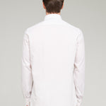Camicia collo francia riga in cotone 38 / BEIGE