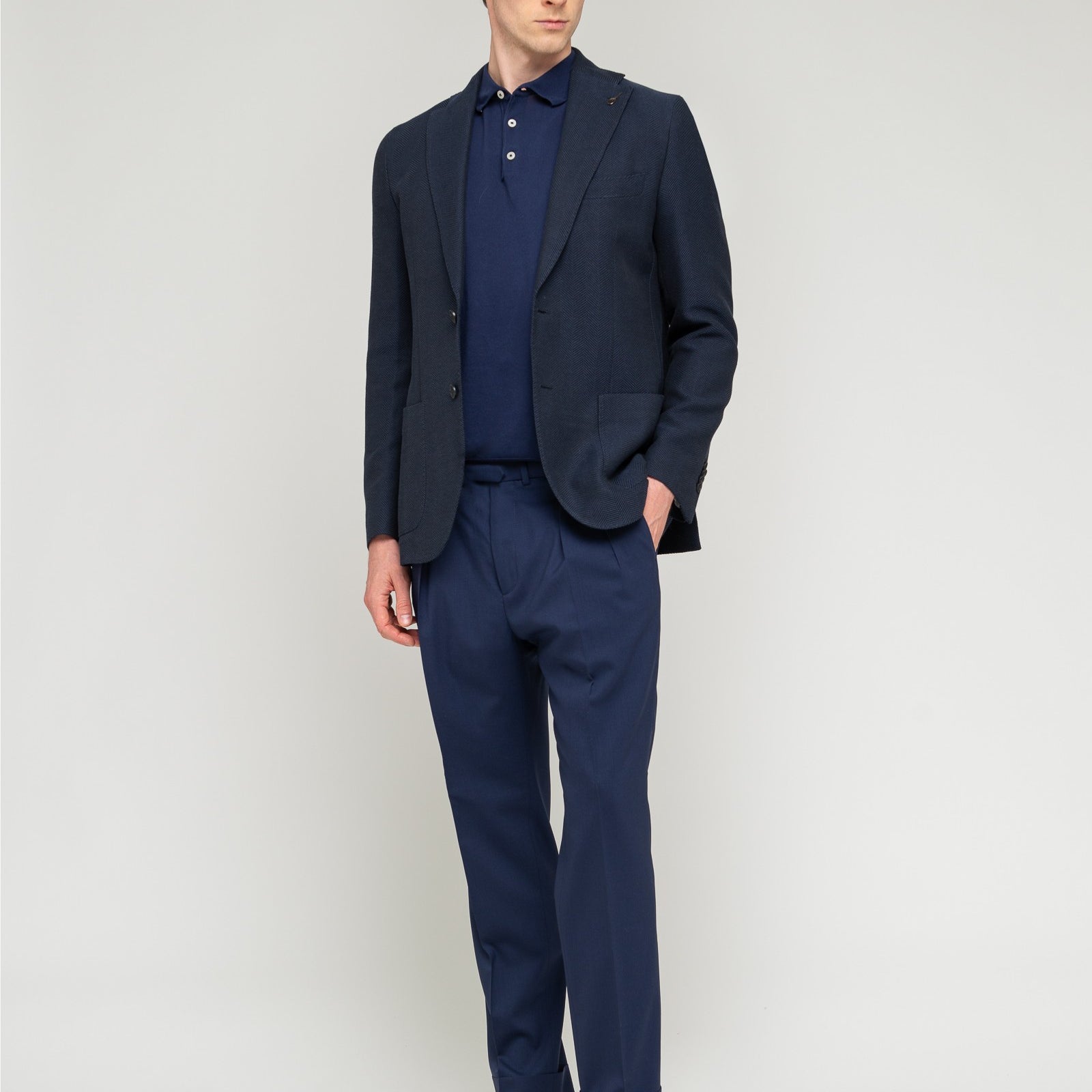 Giacca resca cotone viscosa 44 / BLU