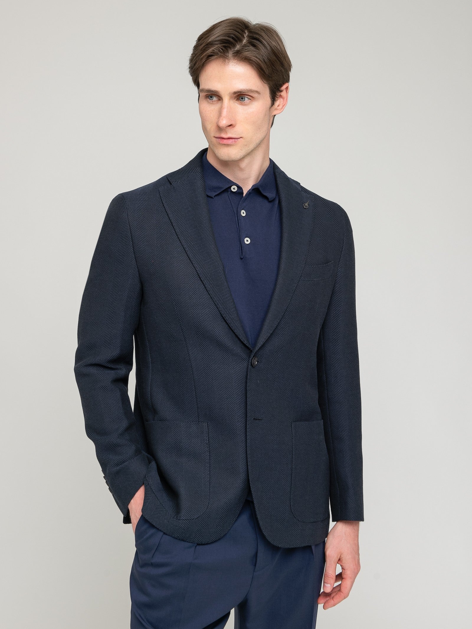 Giacca resca cotone viscosa 44 / BLU