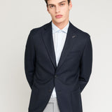 Giacca sfoderata in lana super 110`S 44 / BLU